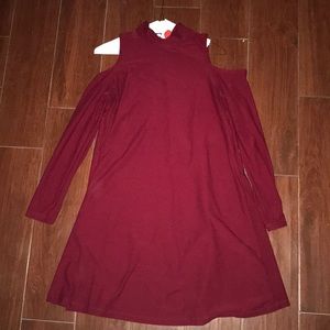 maroon dress